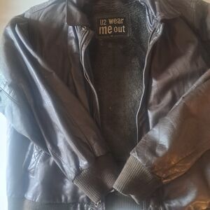 U2 Wear Me Out Black Bomber Jacket